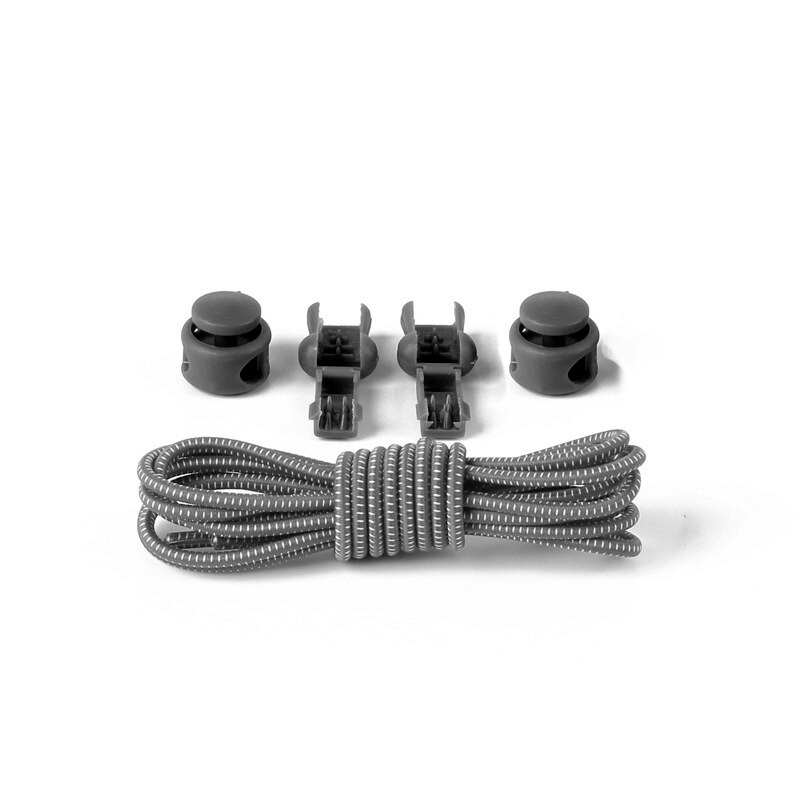 Stylish Elastic Shoelaces with Spring Buckles and Tail Clips for Sports Shoes